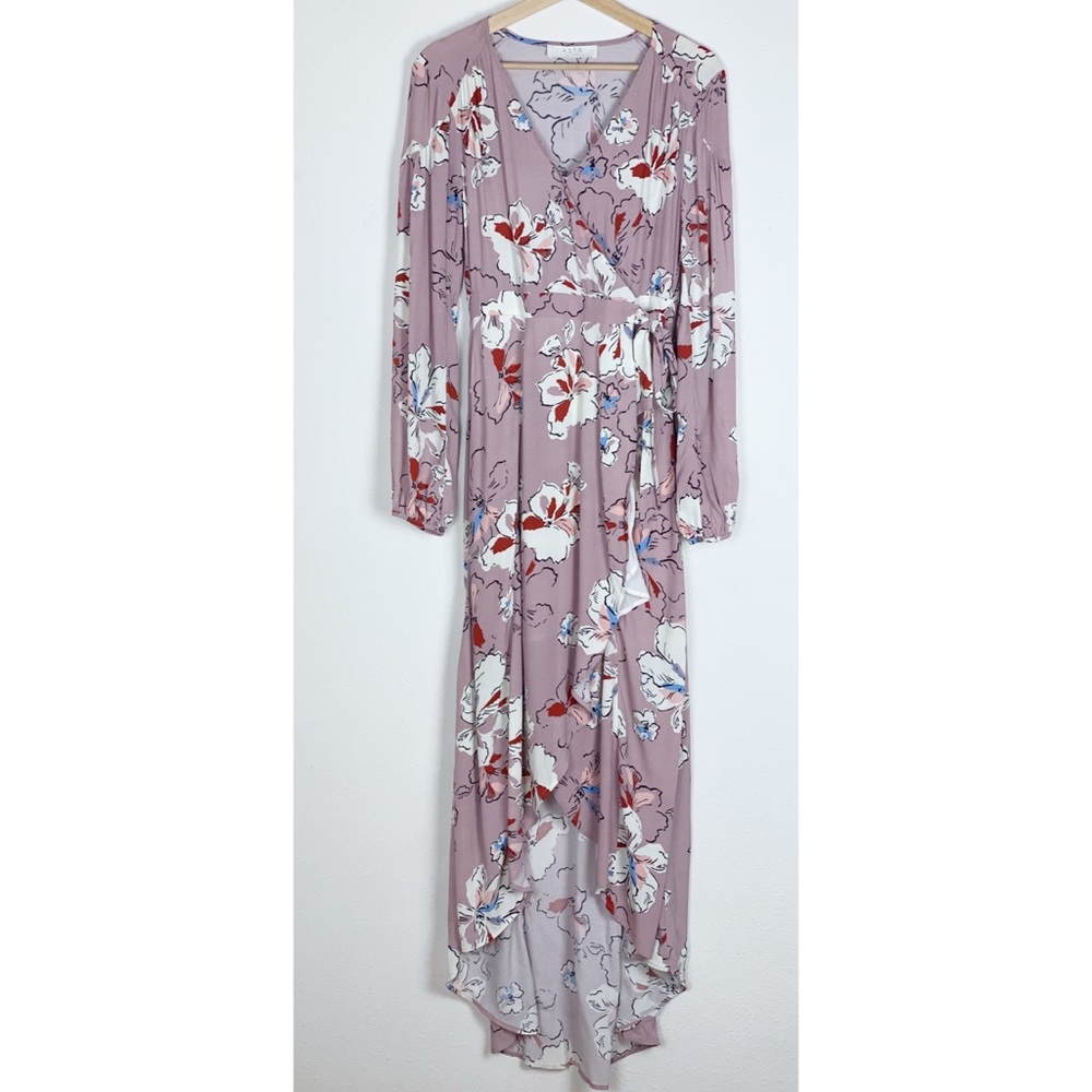 NWOT ASTR The Label Floral Wrap Maxi Dress Size 4